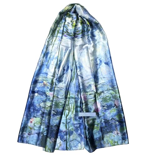 GFM® Sommerschal aus Seidenmischgewebe-Water Lily-Monet - (FS-VSLK-SC-5023-A) von GFM