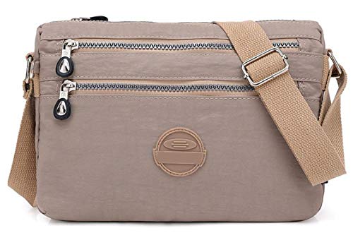 GFM® Umhängetasche für Damen, Nylon, wasserdicht, Beige - S1-1216-TR von GFM