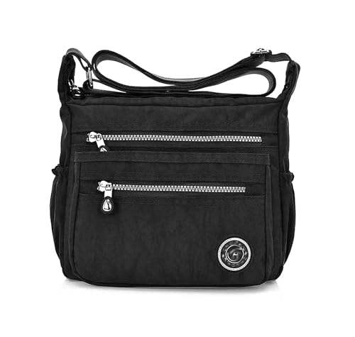 GFM® Umhängetasche für Damen, Nylon, wasserdicht S5-735-kl-schwarz - Größe: Small von GFM