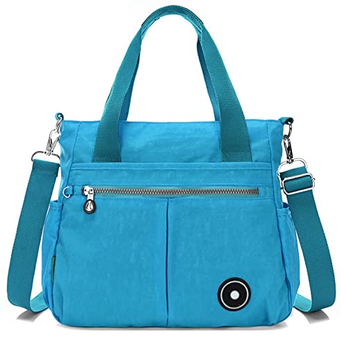 GFM Damen Nylon Schultertasche (NTB-1), S2-8615-txnl-türkis blau, Medium von GFM