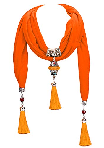 GFM Damen-Schal mit Anhänger. Gr. 85, Ss06-crtnrg-orange von GFM