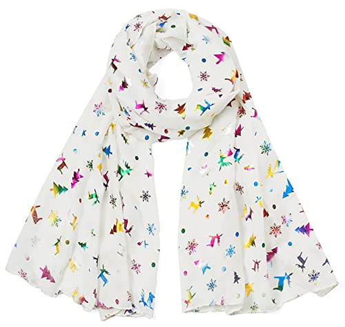 GFM Damen Weihnachtsschal Xmas-01-OSFD-Creme von GFM