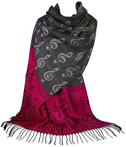 GFM Musik Noten Muster Schal (MUP2-BHCrtGLB) von GFM