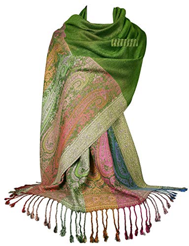 GFM Pashmina-Schal mit Blumenmuster und Paisley-Muster S11-9331-hr-green von GFM