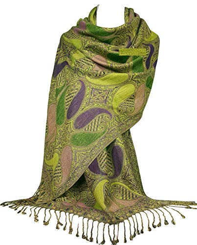 GFM Pashmina-Schal mit Paisleymuster (PMSC) Gr. 90, Pmsc-fld-ghrjmn von GFM