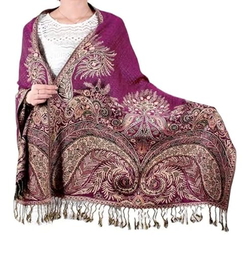 GFM Schal im Pashmina-Stil - Blumenmosaik - Phoenix Rosa - (S12-pnx-crtglb) von GFM