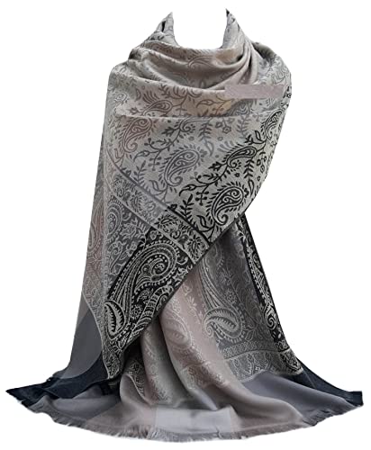 GFM Schal im Pashmina-Stil mit floralem Paisleymuster - S10-hlsn-Beige - (22402-HLSN) von GFM