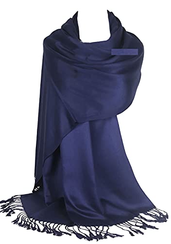 GFM Schal im Pashmina-Stil mit glatter glänzender Oberfläche (L9), L9 Inl-Violett, Blau, L von GFM