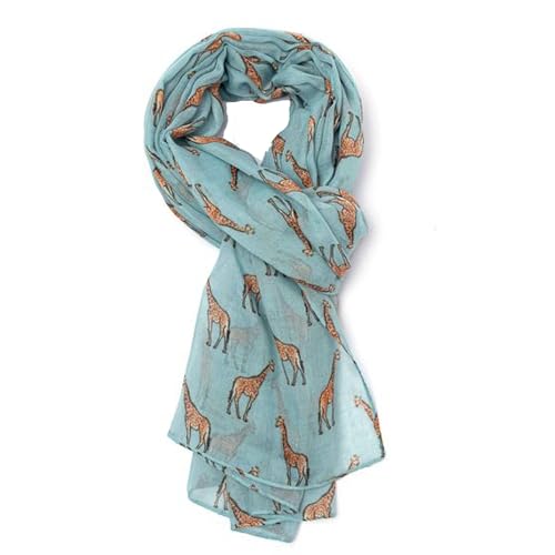 GFM Schal mit Tiermotiv, Giraffen-Druck, Gf-71-hltl-light Teal, 90 von GFM