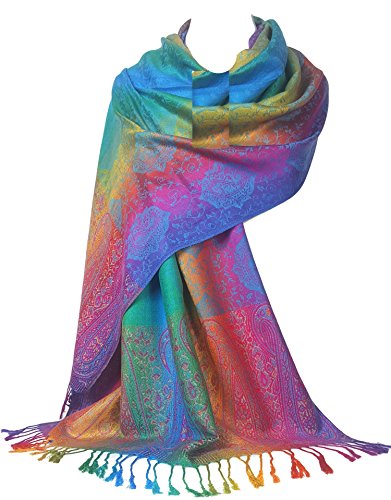 GFM seidig anfühlender Schal im Pashminastil in Paisley (PAIS-39-TX-Paisley) von GFM