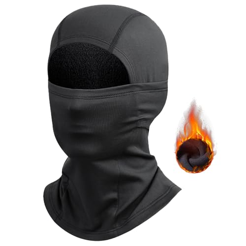 GFORI Winter Sturmhaube Winddicht Thermo Balaclava,Sturmmaske für Herren und Damen zum Skimaske, Outdoor Sport Radfahren kältefest Plus Fleece Gesichtsmaske Schwarz- Einheitsgröße von GFORI