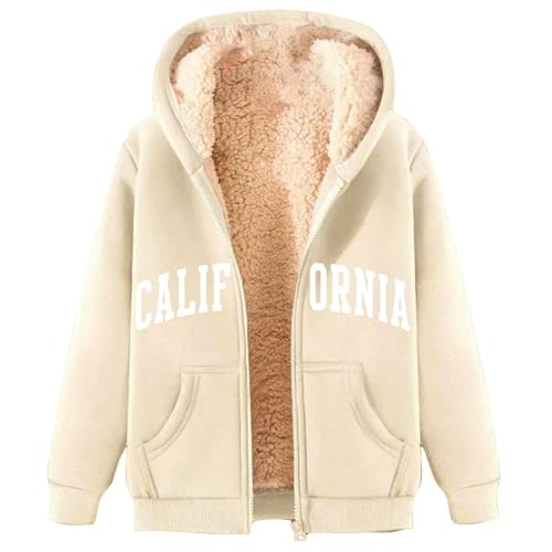 GFPGNDFHG Übergangsjacke Damen Fleecejacke Mit Kapuze Pullover Für Sportjacke Kleidung Teddy Blouson Teddyfleece Jacke Schuhe von GFPGNDFHG