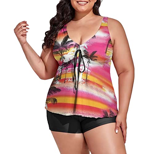 Badeanzug Badeanzug in grossen grössen Strandkleid Damen bügelbikiniset Cup d Bikini sexy Damen Bikini Damen Push up bauchweg Plus Size floral Print Halter Swimwear one Piece pin up Tankini von GFPGNDFHG