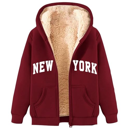 GFPGNDFHG Teddy Jacke Damen Kuscheljacke Flauschig Pulli Y2k Hoodie Sweatjacke Weiss Klamotten Stillshirt Weste Ohne Ärmel Stiefelette Braun von GFPGNDFHG