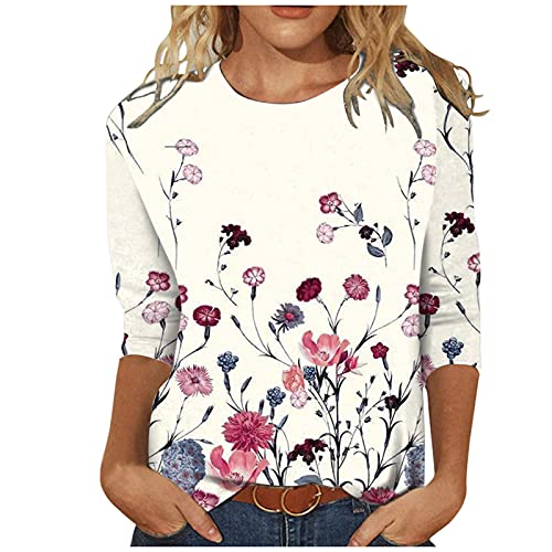 Bluse Damen Langarm Damen Tshirt elegant Sommer Shirts für Damen t Shirts XXL Damen Kurzarm t Shirt Damen Oberteile Damen Mode 2021 Sommer Bluse Damen Sommer Shirt mit Buntem Print von GFPGNDFHG