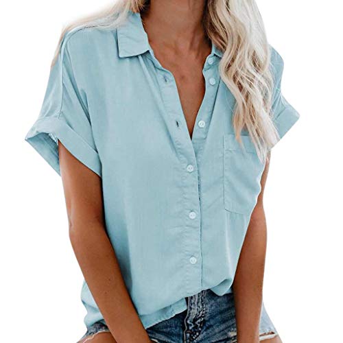 Bluse Damen blau Damen elegant Damen t Shirt große größen Damen Shirt Sommer Grun Shoulder Bluse Damen Tshirt Damen dmen Oberteile Sommer Oberteile Damen y2k Fashion von GFPGNDFHG