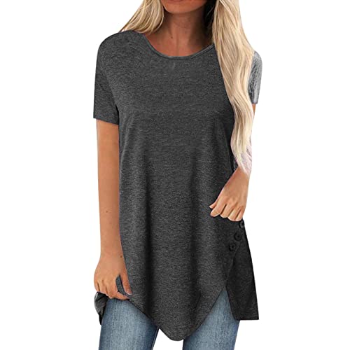 Bluse Frauen Tunika Damen lang Bluse XXL Tshirt Damen v Ausschnitt Baumwolle Sommer Tops Damen Tshirt Damen Langarm locker Hemd Damen blusen Damen elegant festlich Damen Tunika Fashion von GFPGNDFHG