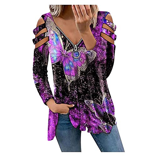 Chiffon blusen schwarz muselinbluse Damen Oversize Shirt Damen Baumwolle batikfarbe blau t Shirt one Shoulder Pullover Street one Damen t Shirt grün XXL blusen Tshirt Damen von GFPGNDFHG