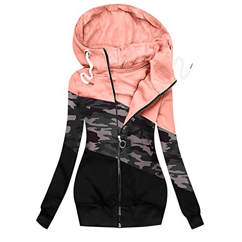 Damen Jacke Winter Damenhooddies Tshirt Langarm T-Shirt Teenager Mädchen Oversize Vintage Weste Blutsgeschwister Anime Hoodie Winterjacke Damen Regenjacke Damen Rosa Cardigan von GFPGNDFHG