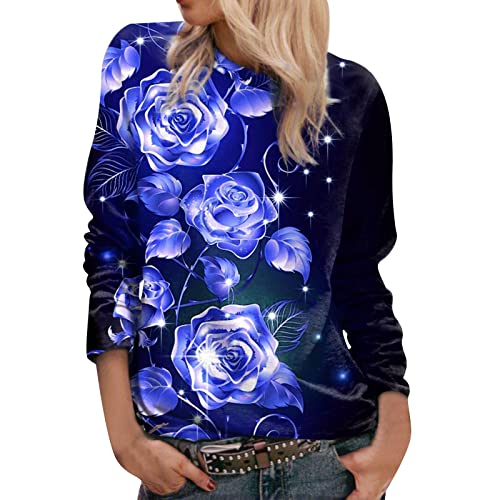 Damen Sweatjacke ohne Kapuze Winter Pulli Damen Bolero blau Weste Damen Sommer Moon Fall riesen Kuschelpullover Damen Jacke neon Pullover t-Shirts fã¼r Damen braunes Oberteil von GFPGNDFHG