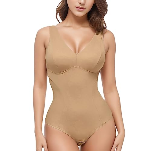 GFPGNDFHG Bauchmieder Damen Kompressionsmieder Liposuktion Mieder ganzkörper Body Shaper bodyforming wäsche Miederhosen Mit Bein Damen Shapewear für Frauen in Übergröße, rückenfrei, integrierter BH, von GFPGNDFHG