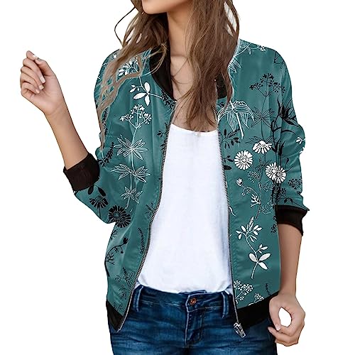 GFPGNDFHG Bomberjacke Damen Übergangsjacke Fliegerjacke Sommer Parka Sweatshirt Jacke dünne SommerJeans Schwarze Winterjacke Summer Jacket Women Mantel von GFPGNDFHG