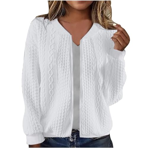 GFPGNDFHG Damen Bomberjacke Damenjacke Schwarze Lederjacke Strickjacke mit Kapuze Strickjacken für lang jeansblazer Jeansjacke von GFPGNDFHG