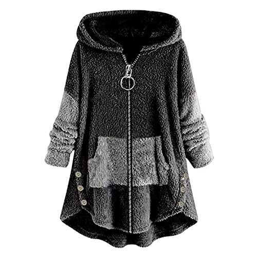 GFPGNDFHG Damen Elegant Pullover Damen mit Kapuze RegenmäNtel für Frauen BäNder Kapuze Pullover V Ausschnitt Damen Cardigan Damen Sommer Damen Jeansjacke Yk2 Tops Jeansjacke Damen Grau von GFPGNDFHG