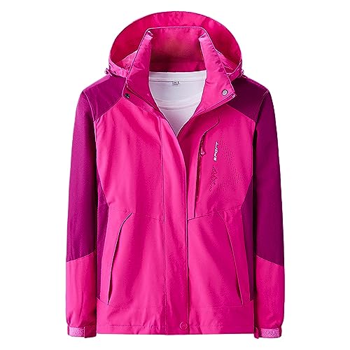 GFPGNDFHG Damen Jacke übergang Womens Jacket leichte Regenjacke rote Damenjacken für den regencape wasserdicht große größen von GFPGNDFHG