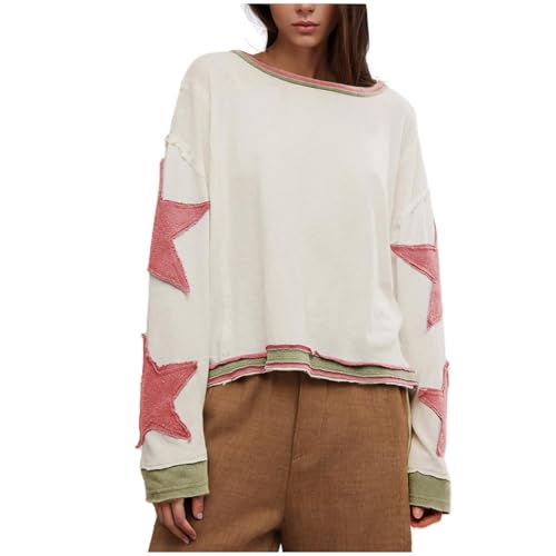 GFPGNDFHG Damen Sweatshirt yk2 Damen Sweatjacke ohne Kapuze damenblusen Damen Sweatshirt Pullover gestreifte Hose Damen Partner Pyjama Schwarze Bluse Damen Sweatshirt Damen Pullover von GFPGNDFHG
