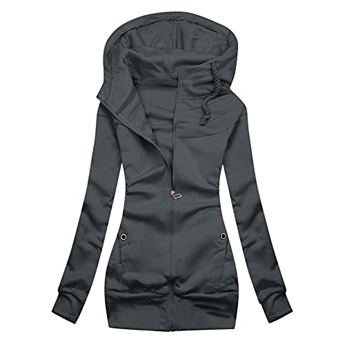 GFPGNDFHG Joggingjacke Damen Damen-Joggingjacke DaunenmäNtel für Damen Damenstrickjacke mit Reißverschluss Tops Vintage Hoodie Sommertops Damen Luftig 40 Chill Pullover Damen Warme Pullover Damen von GFPGNDFHG