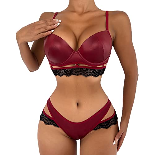 GFPGNDFHG Pyjama sexy sexy Dessous für Frauen für Dessous Leopardenmuster Unterwäsche aus Body Anzug Ärmellos Spitze Jumpui SPLEICH Frauen Unterwäsche Latex Damen Dessous von GFPGNDFHG