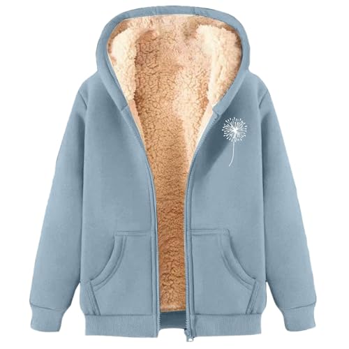 Herbstjacke Damen Übergangsjacke Zipper Hoodie Sweatjacke Mit Kapuze Leinen Shirt Teddyjacke, Parka Herbst Jacke Übergangsschuhe von GFPGNDFHG