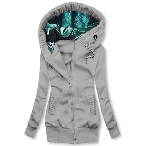 Juretro Mode Damen Kleider Frauen Jacken Winterjacken SchöNe Jacken für Damen Oberteil Damen Langarm Tops Yk2 Damenanorak mit Kapuze Baumwolljacke Damen Schlafshirt Damen Oversize Vegane Jacke von GFPGNDFHG