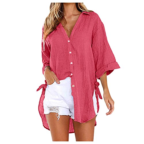 Langarmshirts für mädchen Oversize Shirt Teenager mädchen rosa Oberteile Damen Damen Blazer blau Tunika Damen Sommer Strand lang Abendmode Oberteile Hemd Damen Lange Tops Tank Tops Damen Sommer von GFPGNDFHG