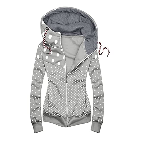 Schlafshirt Damen Oversize Deckenhoodi Damen Winterjacke Damen Grosse Grössen Blaue Tunika HäKel Top Damen Pulli Shirt Damen y2k Strass Skeleton Printed Hoodie Zip Up Oversized Gothic Sweatshirt von GFPGNDFHG