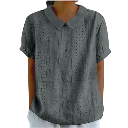 Shirt lang Damen ärmelloses Pailletten Oberteil Tops Sommer elegant leinen Bluse leinenhemd für Longbluse von GFPGNDFHG