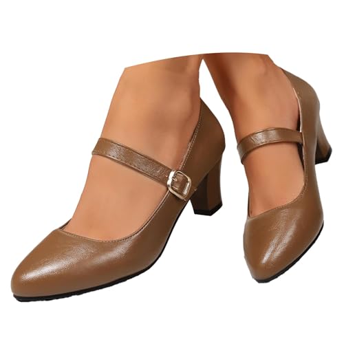 Trachtenschuhe Damen Schuhe Damen Elegant Pumps Hackenschuhe Absatzschuhe Dirndl Lang Trachtenschuhe Flach Damen-Tanzschuhe Sommerschuhe Mit Absatz Peeptoes Dirndl von GFPGNDFHG