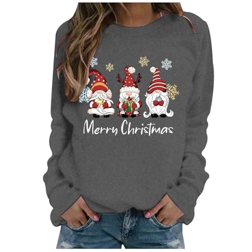 Weihnachts Pullis Damen 3D Schneemann Druck Hoody Oversize Weihnachtsdruck Tshirt V Ausschnitt Weihnachtsshirt Pullover Fashion von GFPGNDFHG