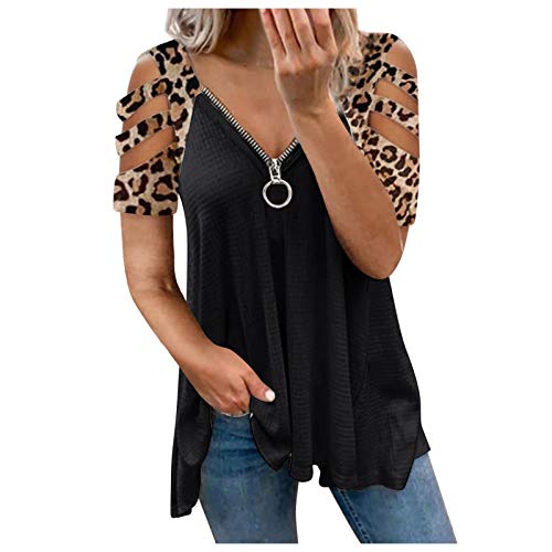 große größen Damen Damen Sommer t-Shirt Basic Kurzarm Langarmshirts Tops v-Ausschnitt lockere Oberteile solide Casual Shirts schwarz Basic t Shirt Longshirts Damen Sommer Tshirts Women Set von GFPGNDFHG