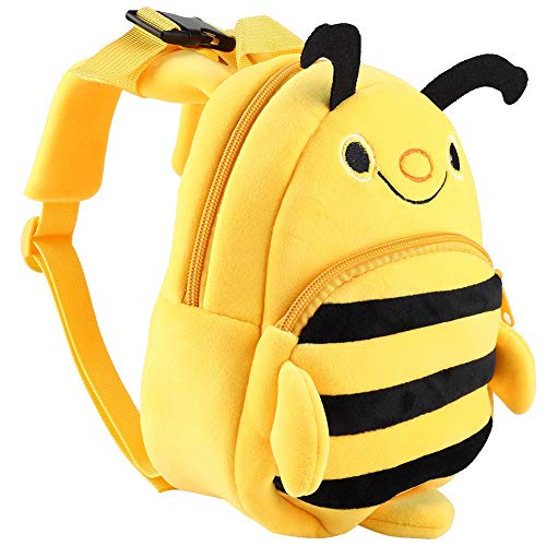 GFRGFH Kinderrucksack 3D Cartoon Biene Anti-Lost Kindergarten Schultasche Schultergurt Verstellbare Schultasche Junge Baby Mädchen Schultasche/Mittagessen/Wandern/Picknick/Camping von GFRGFH