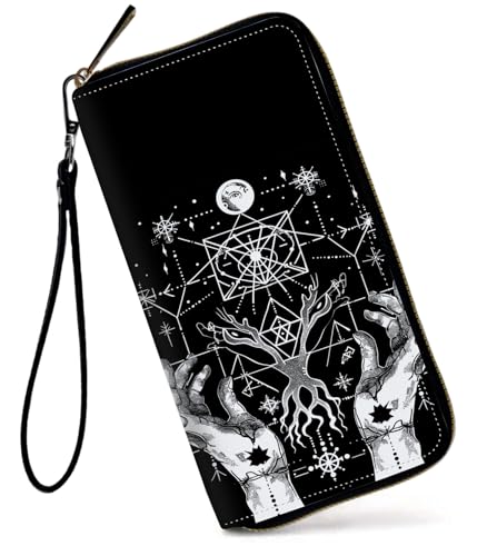 GFRGTFHYT Damen-Geldbörse, großes Fassungsvermögen, RFID-blockierend, PU-Leder, Handgelenk-Geldbörsen für Damen, Kunsthand:, Women Wallet, Kunsthand: von GFRGTFHYT