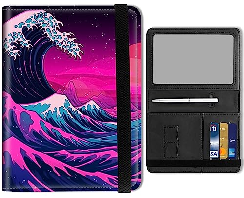 GFRGTFHYT Reisepasshülle, Reisepass- und Impfkarten-Etui, Reisepasshülle mit Impfkartenschlitz, PU-Leder, Reisepasshülle für Damen und Herren, Seewelle, Passport Holder, Minimalistisch GFRGTFHYT Reisepasshülle, Reisepass- und Impfkarten-Etui, Reisepasshülle mit Impfkartenschlitz, PU-Leder, Reisepasshülle für Damen und Herren, Seewelle, Passport Holder, Minimalistisch von GFRGTFHYT