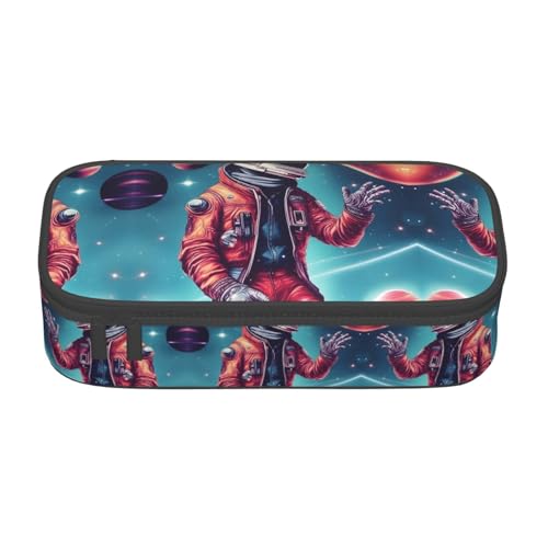 GFXEDSAH Coole Mäppchen mit Galaxie-Druck, stilvoll und funktional, klein, aber geräumig, ideal für Reisen oder den täglichen Gebrauch, Schwarz , Einheitsgröße, Kosmetiktasche von GFXEDSAH