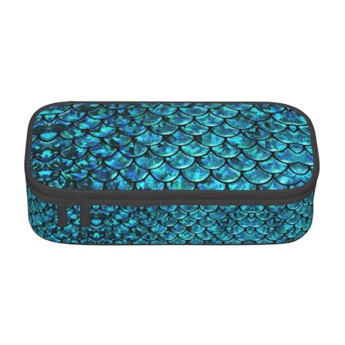 GFXEDSAH Federmäppchen, Fischschuppe, Federmäppchen, Organizer, Oxford-Stoff, Mehrzweck-Federmäppchen, Schwarz , Einheitsgröße, Schlüsseletui von GFXEDSAH