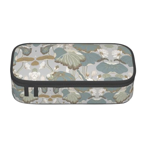 GFXEDSAH Federmäppchen, Motiv: schwarze Lilienblöcke, Federmäppchen, Organizer, Oxford-Stoff, Mehrzweck-Federmäppchen, Schwarz , Einheitsgröße, Schlüsseletui von GFXEDSAH