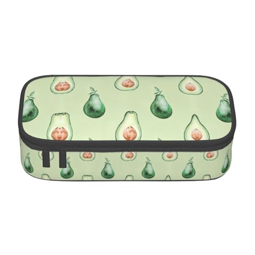 GFXEDSAH Federmäppchen mit Avocado-Muster, Federmäppchen, Organizer, Oxford-Stoff, Mehrzweck-Federmäppchen, Schwarz , Einheitsgröße, Schlüsseletui von GFXEDSAH