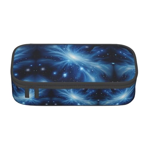 GFXEDSAH Federmäppchen mit Galaxie-Aufdruck, Oxford-Stoff, Mehrzweck-Federmäppchen, Blau, Schwarz , Einheitsgröße, Schlüsseletui von GFXEDSAH