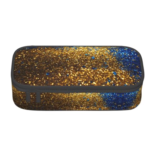 GFXEDSAH Federmäppchen mit Glitzermuster, Federmäppchen, Organizer, Oxford-Stoff, Mehrzweck-Federmäppchen, Schwarz , Einheitsgröße, Schlüsseletui von GFXEDSAH