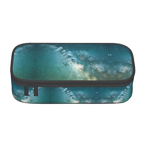 GFXEDSAH Federmäppchen mit Sternenhimmel, Motiv: Weltraum, Federmäppchen, Organizer, Oxford-Stoff, Mehrzweck-Federmäppchen, Schwarz , Einheitsgröße, Schlüsseletui von GFXEDSAH